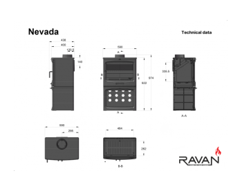 Піч-камін Ravan Nevada