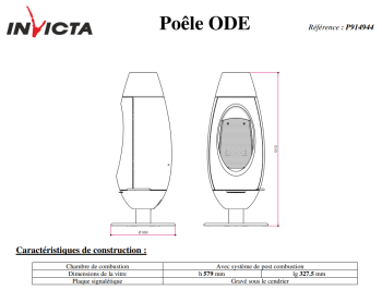 Піч-камін Invicta Ode antracyt ( ref. 9149-44 )