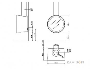 Дизайнерский камин Rocal D-7