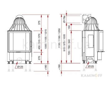 Камінна топка Schmid Pano 5557 s