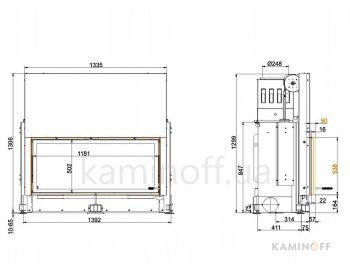 Конвекционная топка Brunner Architektur 53/121