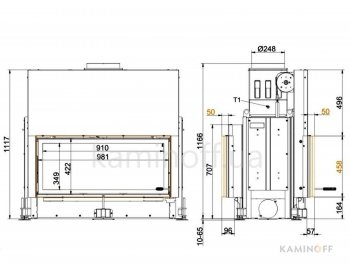 Конвекционная топка Brunner Architektur 45/101 Tunnel