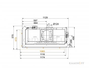 Камінна топка Brunner Architektur-Kamin Eck 45/101/40