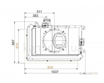 Конвекционная топка Brunner Architektur-Kamin Eck 45/82/48