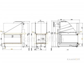 Конвекционная топка Brunner Panorama 51/88/50/88