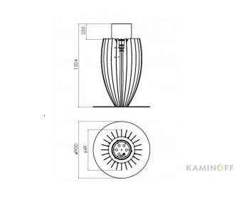 Біокамін для будинку GlammFire TULI