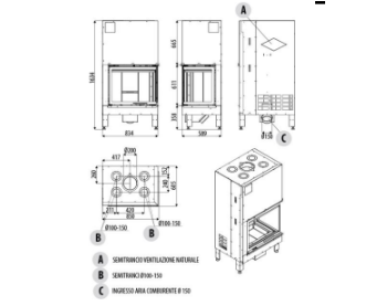 Конвекционная топка MCZ Plasma 75 DX/SX
