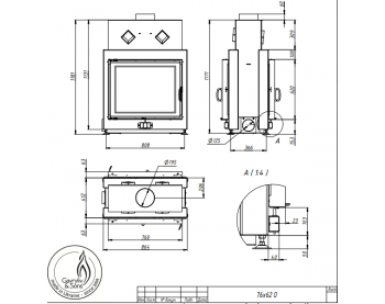 Конвекційна топка Gavryliv&Sons 76x62 O