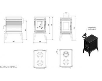 Конвекционная печь Kratki Koza K10 150