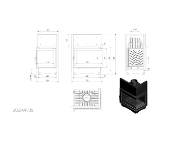 Конвекційна топка Kratki ZUZIA/P