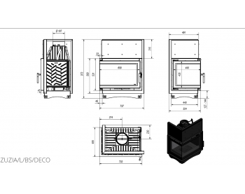 Конвекційна топка Kratki ZUZIA/L/BS/DECO