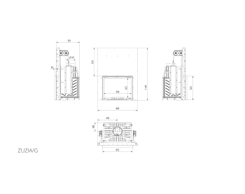 Конвекційна топка Kratki ZUZIA/G