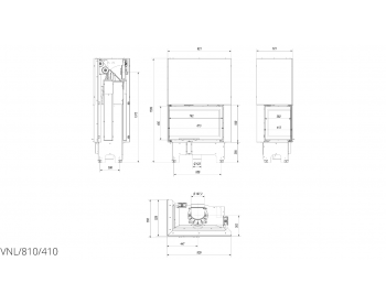 Каминная топка Kratki VNL/810/410