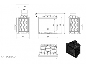Конвекційна топка Kratki ANTEK/DECO