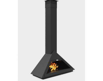 Дизайнерский камин Traforart Madrid Frontal vertical smoke outlet