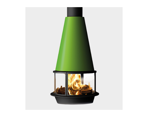Дизайнерский камин Traforart Arlet Central with low protective glass color ral