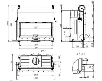 Конвекционная топка Gavryliv&Sons 110x52 H
