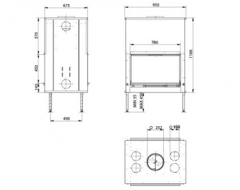 Конвекционная топка M-Design Luna 1150V Gold+