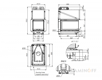 Конвекционная топка Gavryliv&Sons 85x50x85x54