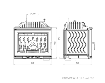 Камінна топка Kawmet W17 (12.3 kW) ECO