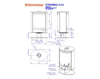 ROMOTOP STROMBOLI N 01 камінь - поворотна камінна піч на ніжці
