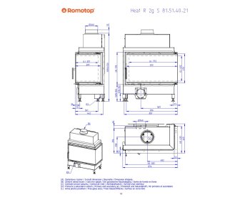 ROMOTOP HEAT R 2g S 81.51.40.21 - каминная топка угловая