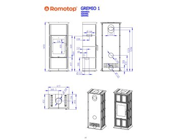 ROMOTOP GREMIO 1 - кафельная печь