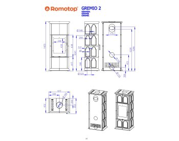 ROMOTOP GREMIO 2 - кафельная печь