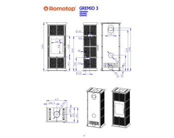 ROMOTOP GREMIO 3 - кафельная печь
