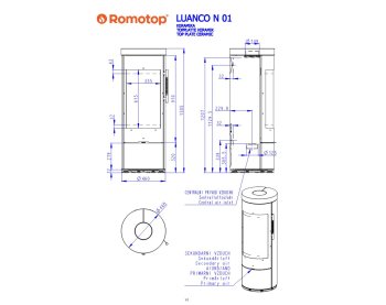 ROMOTOP LUANCO N 01 кераміка - кругла піч-камін