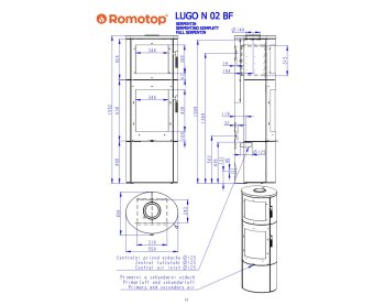 ROMOTOP LUGO N 02 BF камінь - піч камін з духовкою