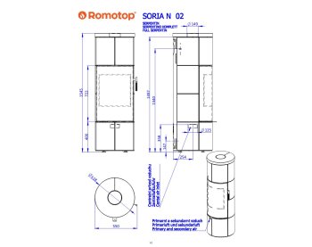 ROMOTOP SORIA N 02 камень - круглая печь-камин