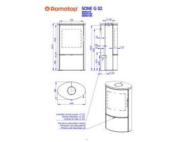 ROMOTOP SONE G 02 природный камень - каминная печь
