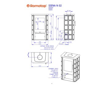 ROMOTOP SIENA N 02 керамічна камінна піч