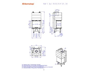 ROMOTOP HEAT C 3g L 50.52.31.24 - тристороння топка для каміна