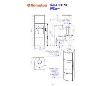 ROMOTOP PARLA H 3S 10 керамика - аккумуляционная печь-камин