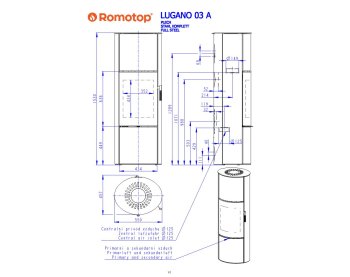 ROMOTOP LUGANO 03 AKUM металл - печь камин под аккумуляцию
