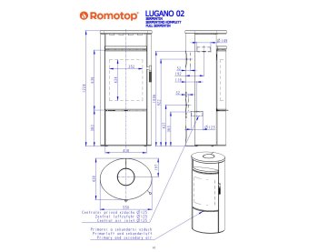 ROMOTOP LUGANO 02 камень - каминная печь