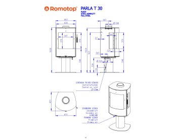 ROMOTOP PARLA T 3S 30 металл - печь-камин на ножке