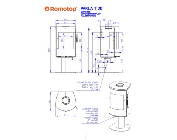ROMOTOP PARLA T 3S 20 камень - печь-камин на ножке