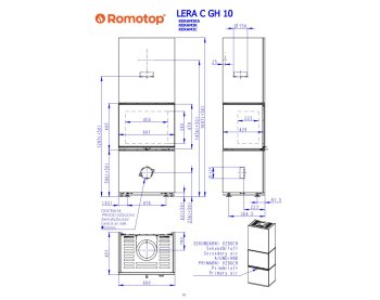 ROMOTOP LERA C GH 10 - дизайнерський камін в кераміці