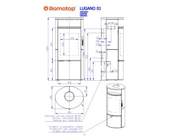 ROMOTOP LUGANO 01 кераміка - камінна піч