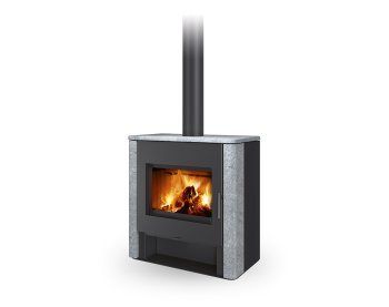 ROMOTOP TELDE 20 камень - печь с теплообменником, двойное стекло