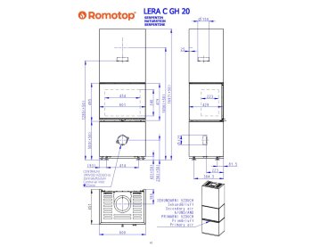 ROMOTOP LERA C GH 20 - дизайнерский камин в камне