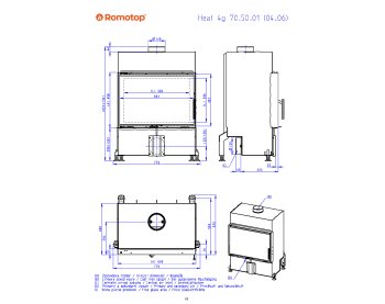 ROMOTOP HEAT 4g 70.50.06 - класична камінна топка (темна камера)