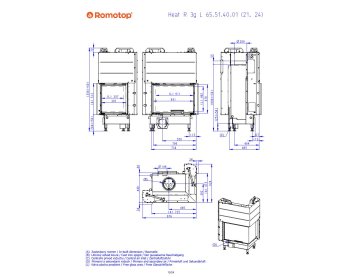 ROMOTOP HEAT R 3g L 65.51.40.26 - кутова камінна топка (темна