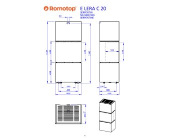 ROMOTOP e-LERA C 20 - дизайнерский электрокамин в облицовке из камня