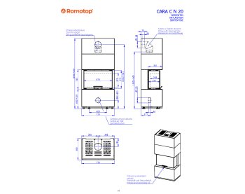 ROMOTOP CARA C N 20 - дизайнерский камин в облицовке из камня
