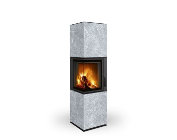 ROMOTOP HARMONY L HA 20 - аккумуляционный угловой камин в облицовке из камня