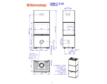 ROMOTOP LERA C G 61 - дизайнерский камин в облицовке Thermaline